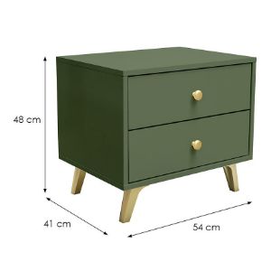 Obrazek Stolik nocny Siena butelkowa zieleń