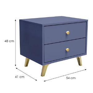 Obrazek Stolik nocny Siena zgaszony błękit