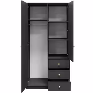 Obrazek Szafa Siena D2 czarny / lustro