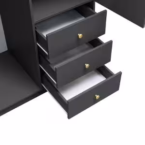 Obrazek Szafa Siena D2 czarny / lustro