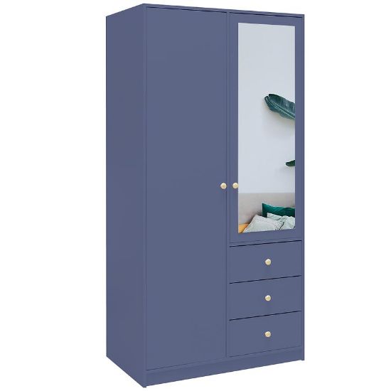 Obrazek Szafa Siena 2 D2 zgaszony błękit / lustro