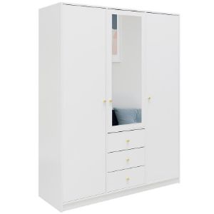 Obrazek Szafa Siena D3 biały / lustro