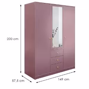 Obrazek Szafa Siena 2 D3 śliwka / lustro