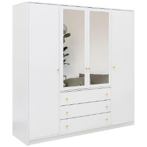 Obrazek Szafa Siena D4 biały / lustro