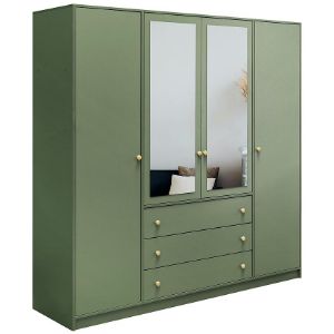 Obrazek Szafa Siena 2 D4 butelkowa zieleń / lustro