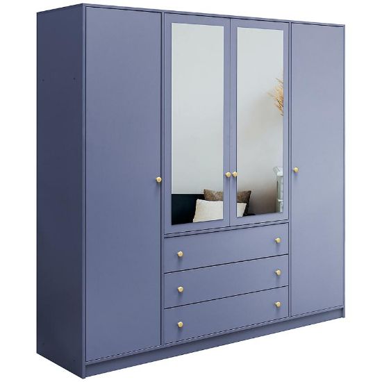 Obrazek Szafa Siena 2 D4 zgaszony błękit / lustro