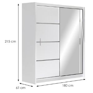 Obrazek Szafa Vista 180 biały / lustro