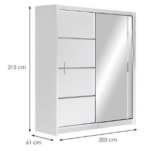 Obrazek Szafa Vista 203 biały / lustro
