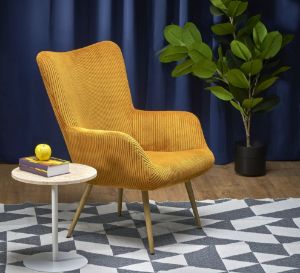 Obrazek Fotel wypoczynkowy Swan musztardowy