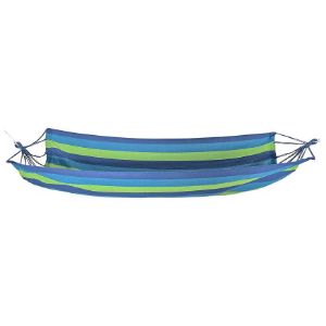 Obrazek Hamak ogrodowy w paski 200x100cm niebieski