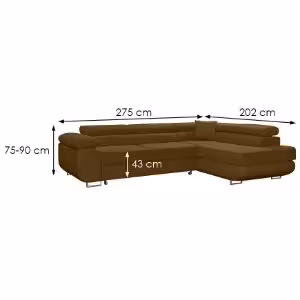 Obrazek Narożnik z funkcją spania Lido Chill Me 16 prawostronny