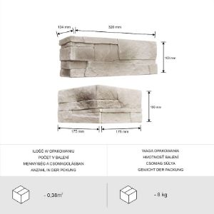 Obrazek Kamień Betonowy Gobi Narożnik