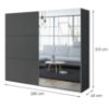 Obrazek Szafa Vigo 250 grafit / lustro