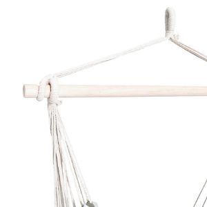 Obrazek Hamak ogrodowy fotel brazylijski biało-czarny