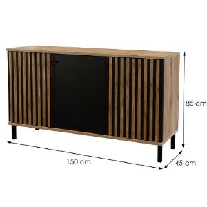 Obrazek Komoda London D3 dąb wotan/czarny