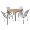 Obrazek Komplet obiadowych mebli ogrodowych 4+1 polywood