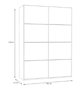 Obrazek Szafa dwudrzwiowa Ossett 150 SHMS72413 dąb artisan/biały