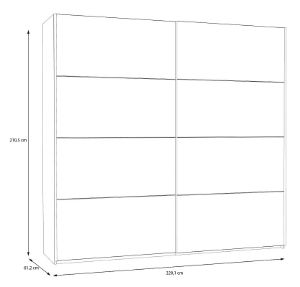 Obrazek Szafa dwudrzwiowa Ossett 220 SHMS92411-M576 dąb artisan/biały