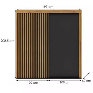 Obrazek Szafa Nairobi SZ 200 artisan/czarny 