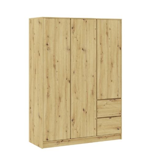 Obrazek Szafa trzydrzwiowa z szufladami Basit 3D