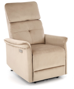 Obrazek Fotel z funkcją elektrycznego rozkładania Semi beżowy