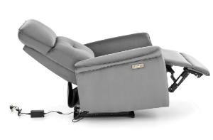 Obrazek Fotel z funkcją elektrycznego rozkładania Semi popielaty