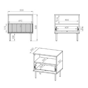 Obrazek Szafka nocna Sophie 07 cashmere