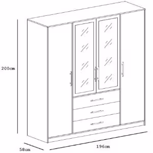 Obrazek Szafa Bali D4 dąb sonoma
