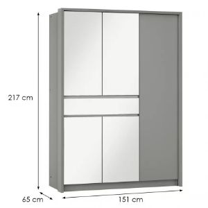 Obrazek Szafa z lustrem Split 157 platinium
