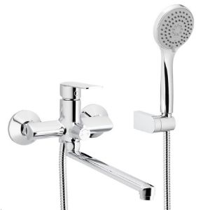 Obrazek Bateria wannowo umywalkowa Agat z natryskiem w kpl