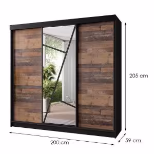 Obrazek Szafa Vena 200 czarny/ old style