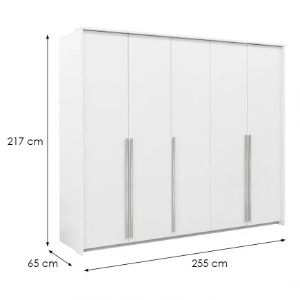 Obrazek Szafa pięciodrzwiowa Genua 255 biały