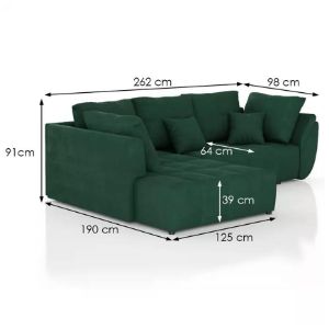 Obrazek Narożnik z funkcją spania Bono 1 Monolith 37