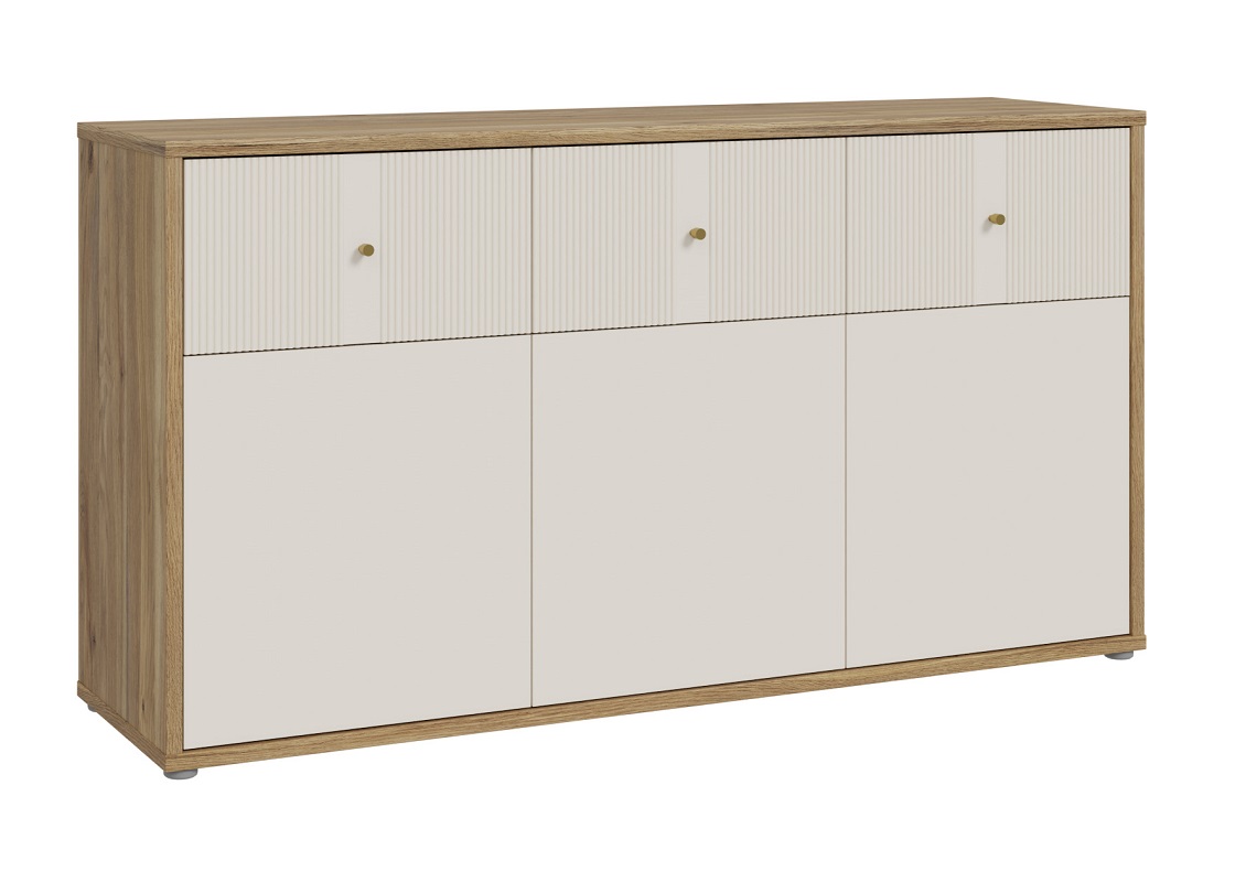 Komoda trzydrzwiowa z szufladami Risso