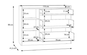 Obrazek Komoda Coxim CXMK221L
