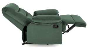Obrazek Fotel z funkcją relaks Parker Velvet zielony
