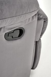 Obrazek Fotel z funkcją relaks Parker Velvet popielaty