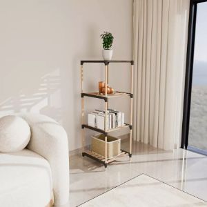 Obrazek Regał FIX2013-4 naturalny/czarny