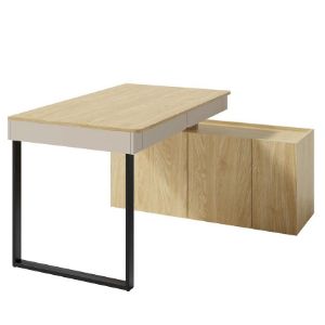 Obrazek Biurko Luca LC10+Komoda 3D beżowy/dąb