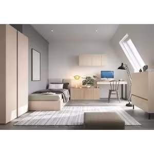 Obrazek Biurko Luca LC10+Komoda 3D beżowy/dąb