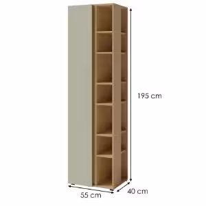 Obrazek Regał Luca LC4 1D eukaliptus/dąb baltic 