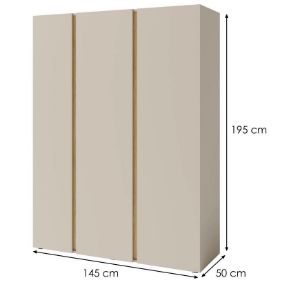 Obrazek Szafa Luca LC1 3D beżowa/dąb