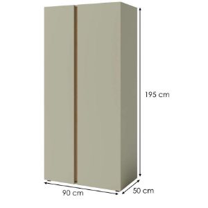 Obrazek Szafa Luca LC3 2D eukaliptus/dąb baltic