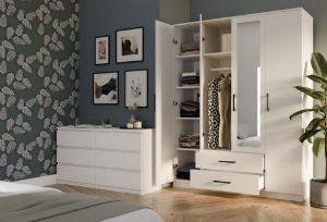 Obrazek Szafa Graviola 160 z lustrem (biały)