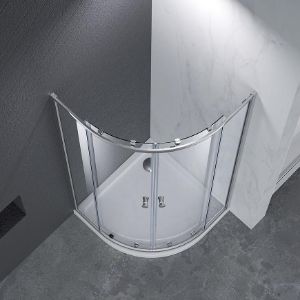 Obrazek Kabina prysznicowa półokrągła Uni 90x90x185 chrom