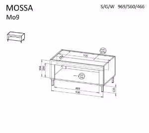 Obrazek Stolik kawowy Mossa MO9 dąb whisky/cashmere