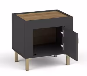 Obrazek Szafka nocna Mossa MO11 dąb whisky/czarny mat