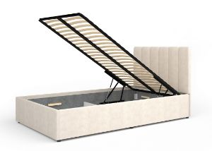 Obrazek Łóżko tapicerowane 120 x200 Mossa MO12 z pojemnikiem beżowe 