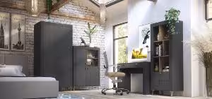 Obrazek Łóżko tapicerowane 120 x200 Mossa MO12 z pojemnikiem popielate