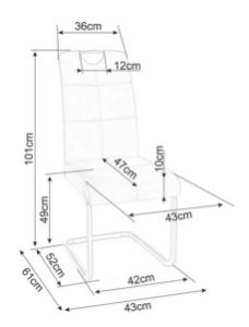 Obrazek Krzesło Inez popielate
